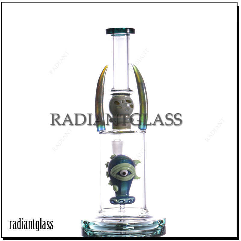 

Hookahs Monst Eye Perc Glass Bong Stright Type for Dry Herb Smoking Heavy Bongs Handmade Wholesale