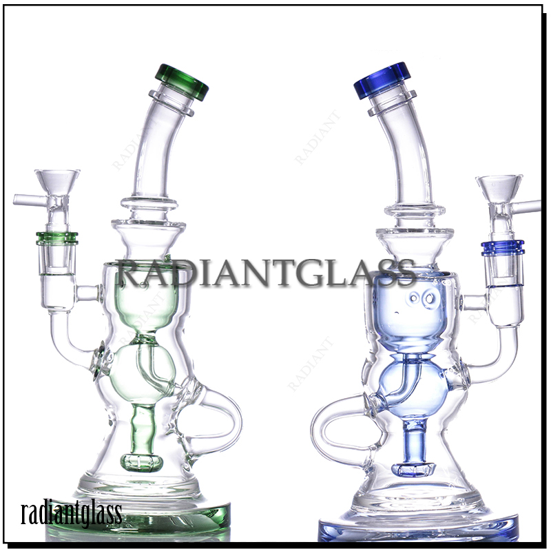 

Hookahs Recycler Thick Glass Bong showerhead Showerhead percolator for smoking mini bongs handmade wholesale china