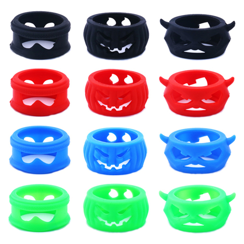 

Christmas Halloween Decoration Silicone Vape Band Ring All Saints' Day Vampire Pumpkin Zombie