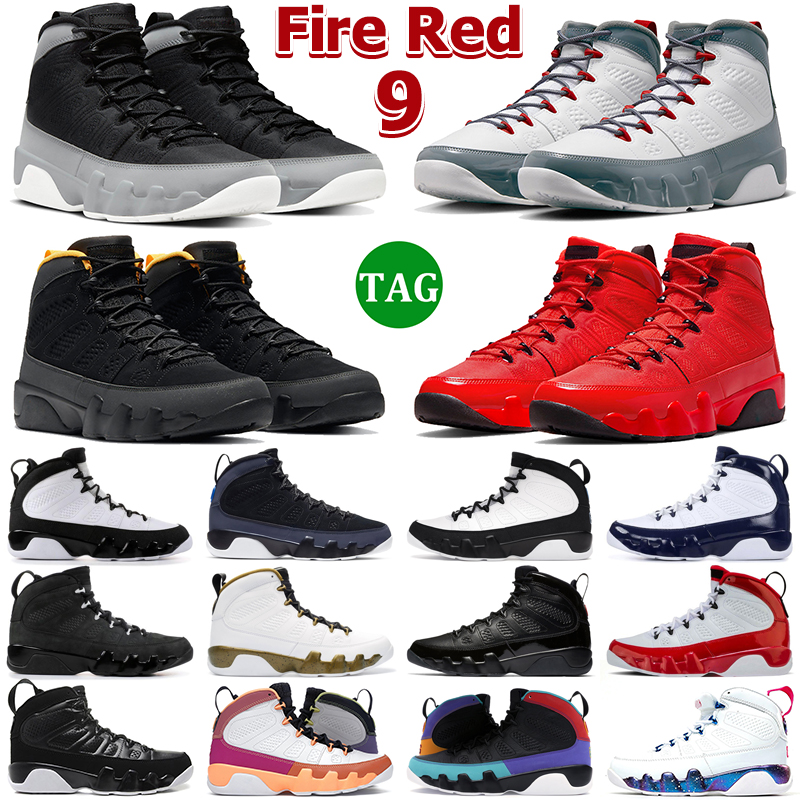

2023 Fire Red OG 9 Men Basketball Shoes 9s Particle Grey Racer Pearl University Blue Gold Bred Patent Anthracite Statue Mens Trainers Outdoor Sports Sneakers