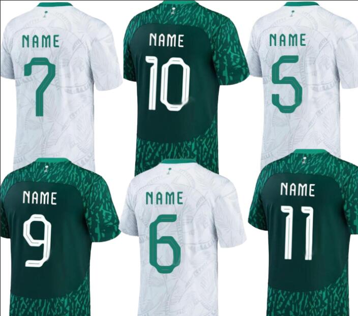 

Saudi Arabia Soccer Jerseys 2022 World Football Shirt 22-23 National Team Mens kids Women Thai Quality Jersey sports 9 FIRAS 7 SALMAN 10 SALEM 8 Abdulelah, 22-23 away patch