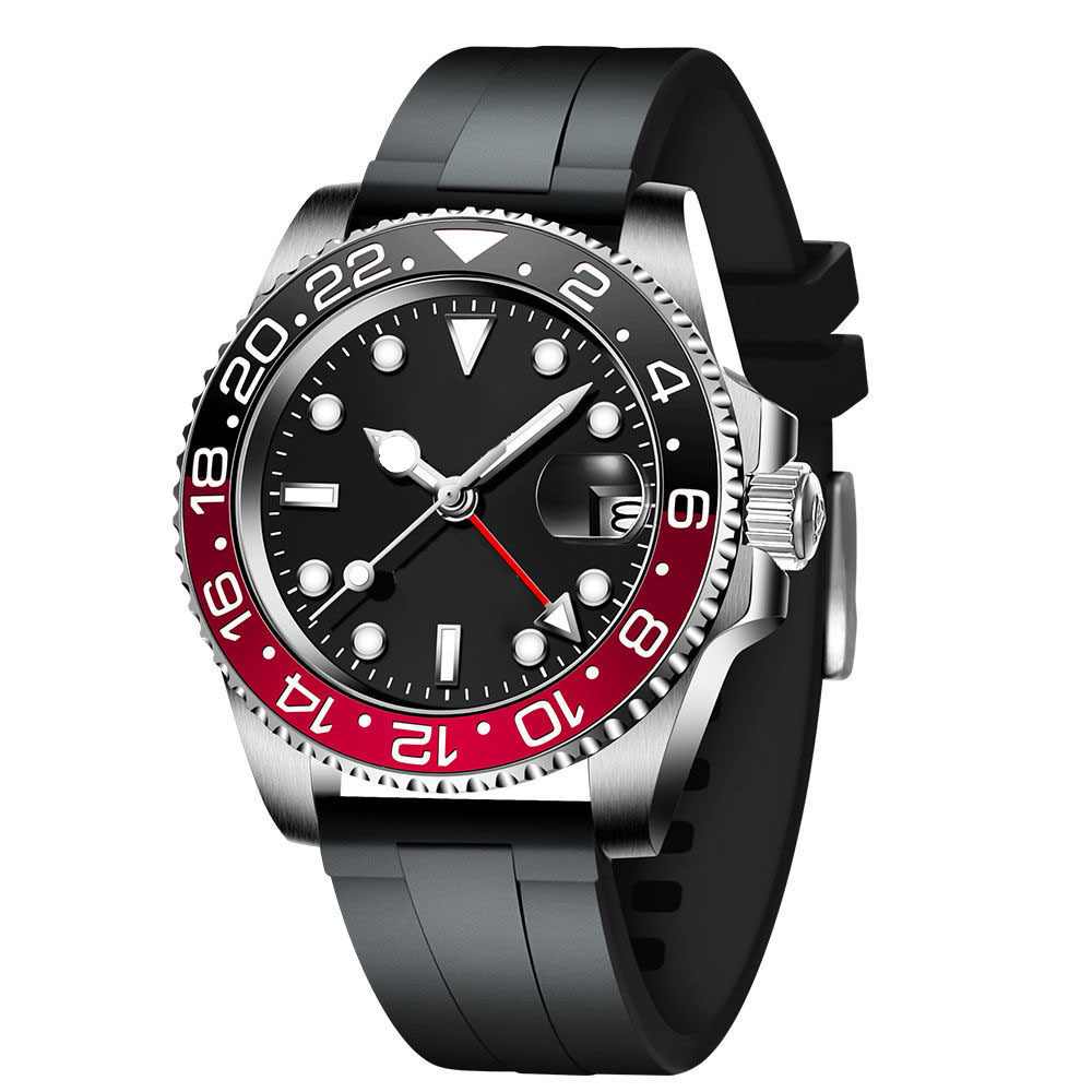 

Watchs fashion automatic watch 904L Stainless Steel folded buckle strap Sapphire glass ceramic coke bezel calendar display WristWatches montre de luxe watches, G11