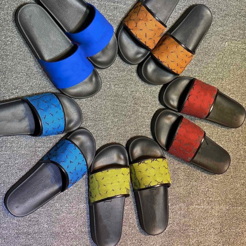 Pantoufles décontractées G Nouveau Designer Femmes Marque Sandales Classique Hommes Imprimer Lettre Chaussures De Plage De Luxe En Cuir Intérieur