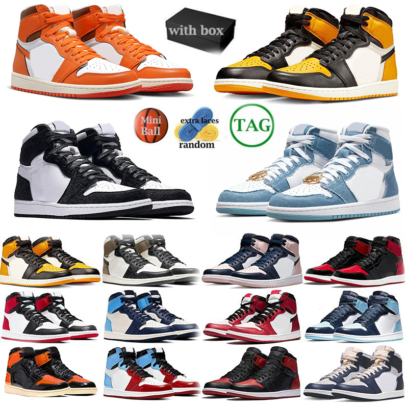 

1 1s Basketball Shoes starfish High OG Men Women Bred patent taxi UNC panda Reverse Mocha Dark Mocha Hyper Royal Mens Trainers Sport, 28