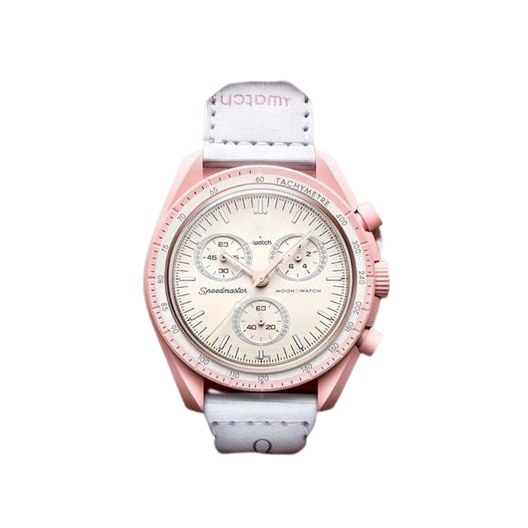 

Space Series Designer Watch Cute Pink Quartz Chronograph Bioceramic 6 Pins Mark Functional Planet Watches Womens Mission To Mercury Watchs With Box, A1