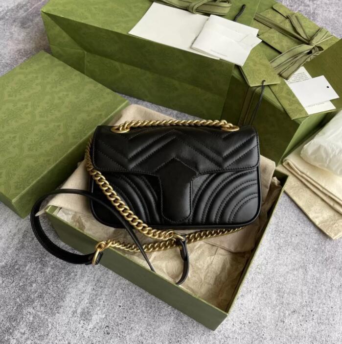 

FASHION Marmont WOMEN luxurys designers bags 446744 real leather Handbags chain Cosmetic messenger Shopping shoulder bag Totes l, Red