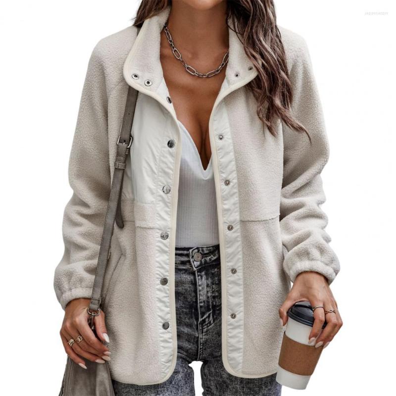 

Women' Vests Tweed Jacket Loose Oversize Long Sleeve Coat Plush Female Autumn Winter, Black
