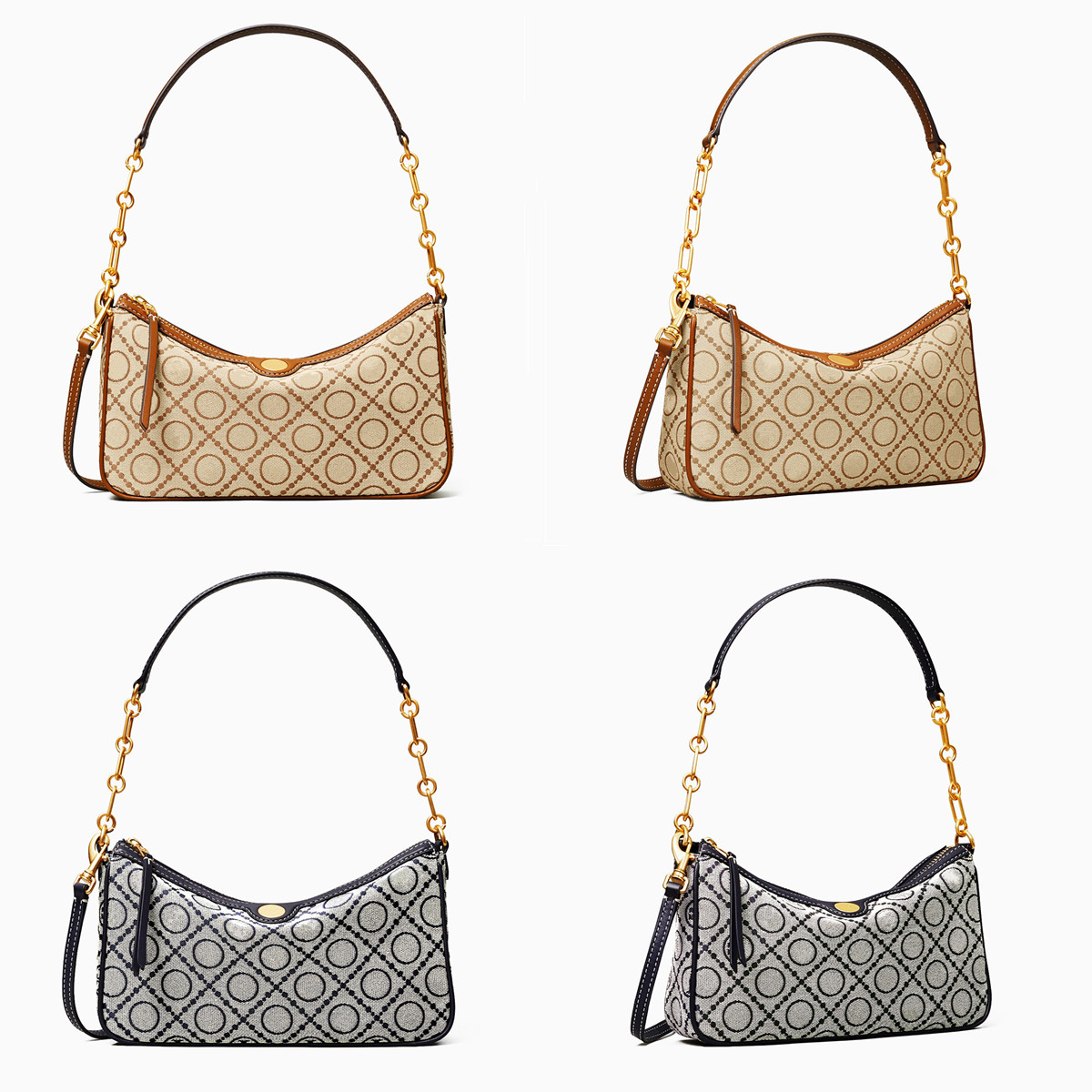 

Fashion style Totes Crescent Goddess Cross Body Purse Totes Jacquard zipper Handbags Shoulder bag Adjustable detachable diagonal strap Chessboard pattern, Brown