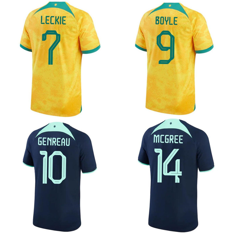 

Top 2022 Australia Jerseys BOYLE LECKIE HRUSTIC Soccer jersey 2023 MACLAREN MABIL DUKE 22 23 football shirt McGREE IRVINE TAGGART maillot de foot, 2022home(wc)