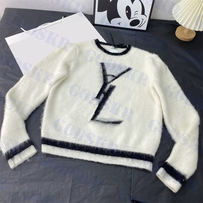 

Letter Logo Sweater Womens Tops Casual Knitted Sweaters For Women Classic Pullover Two Colors, Please contact me real pic