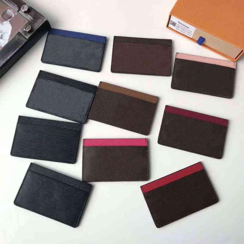 

2023 Luxury Designer Mens Womens Card Holders Unisex Pocket Fashion Mini Credit Card Holder Bag Classic Coin Purse Zipper Wallet, Old flower+plum red
