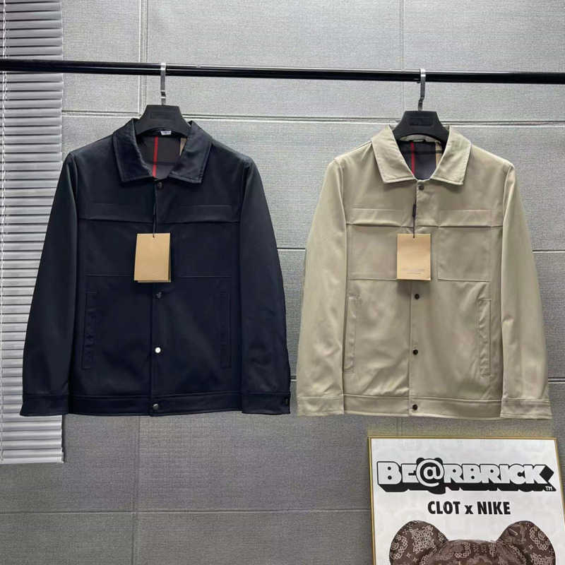 

Burb designer jacket mens windbreaker business casual jackets men work clothes tb cardigan coat, Black