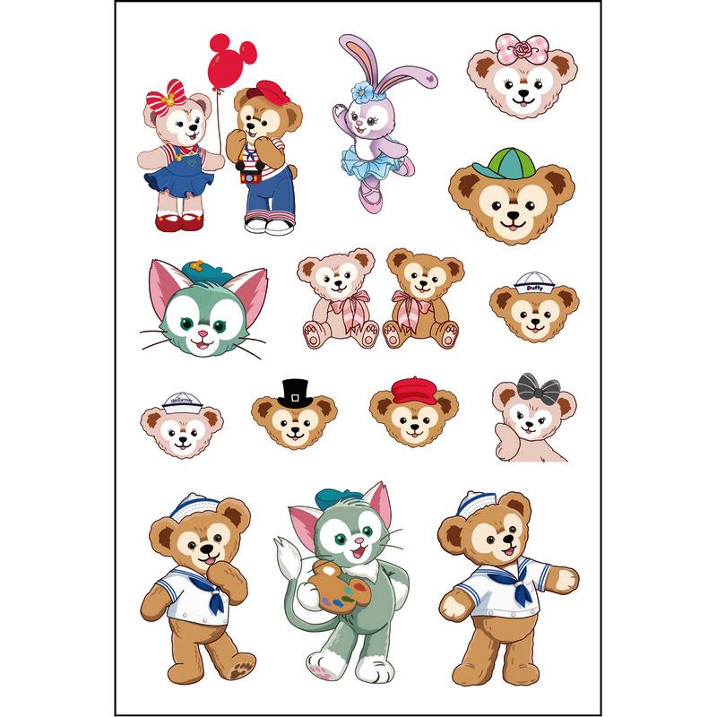 

Disney custom diy decorative mobile phone bubble stickers stickers children's animal hand account Cartoon Accessories, As picture