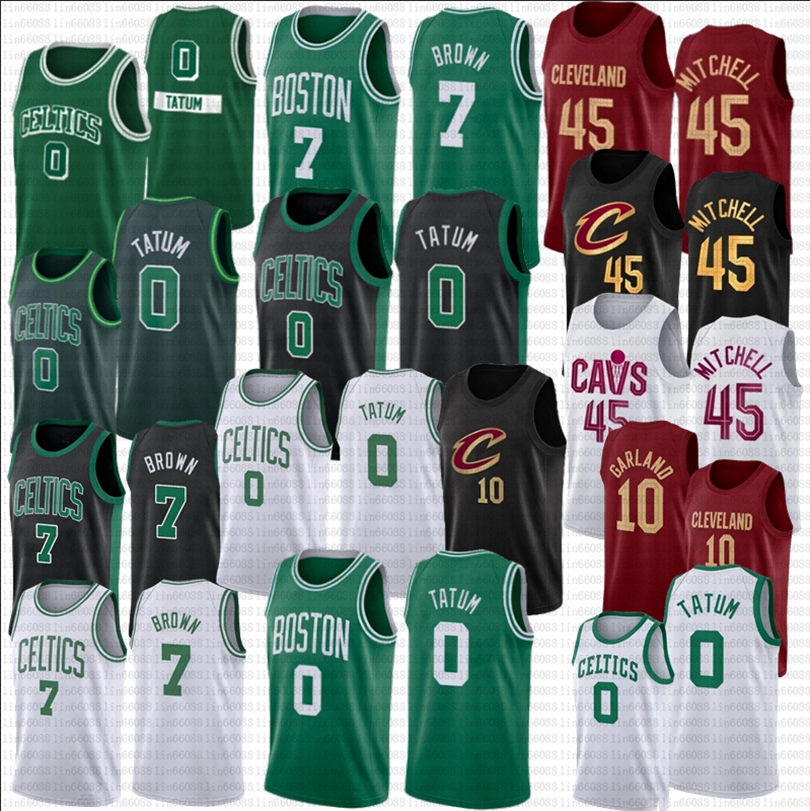 

Jayson Tatum Basketball Jersey New Jaylen Brown 2022 -23 Donovan 45 Mitchell Darius Garland jerseys, As