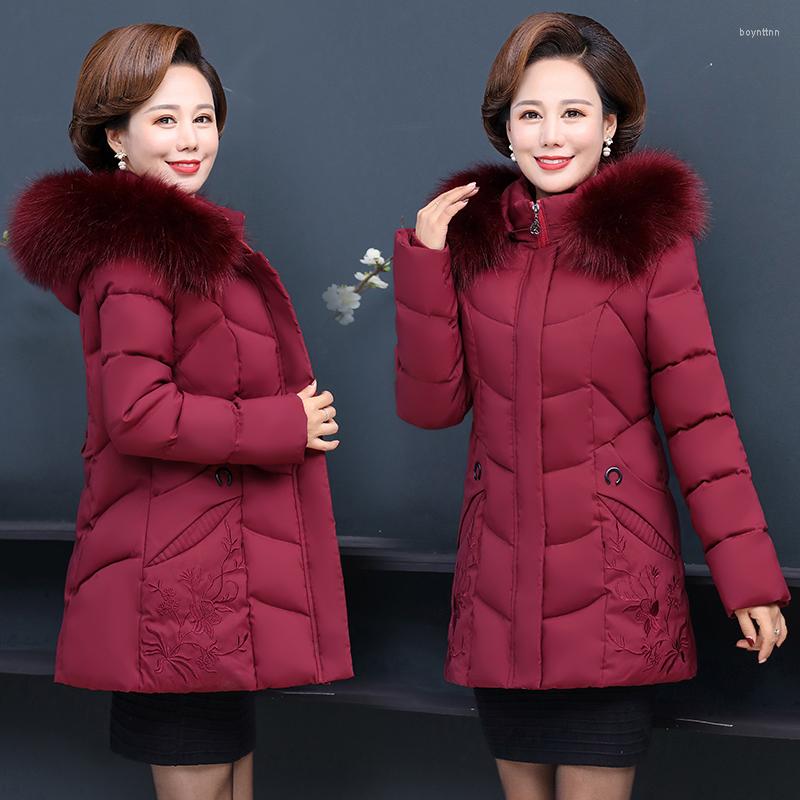 

Women's Down Ladies Coats And Jackets Middle-aged Elderly Mothers Winter Coat Thick Cotton Woman Parkas Women Elegant, 10
