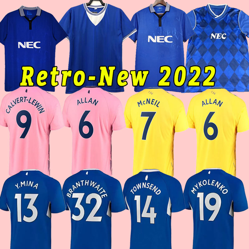 

22/23 The Toffees third soccer jerseys ANDRE GOMES DELE CALVERT-LEWIN GRAY TOWNSEND DOUCOURE Y.MINA HOLGATE MYKOLENKO GORDON 2022 2023 football shirt men retro 1994 95