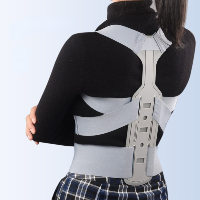 

Body Braces Supports Invisible Chest Posture Corrector Scoliosis Back Brace Spine Belt Shoulder Therapy Support Poor Posture Correction Belt 221024, Gray