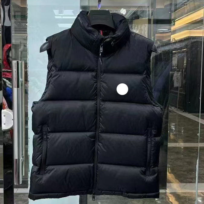 deluxe Mens down Vests puffer jackets designer embroidered badges womens models ophrts Outerwear warm coats stand collar contrast color