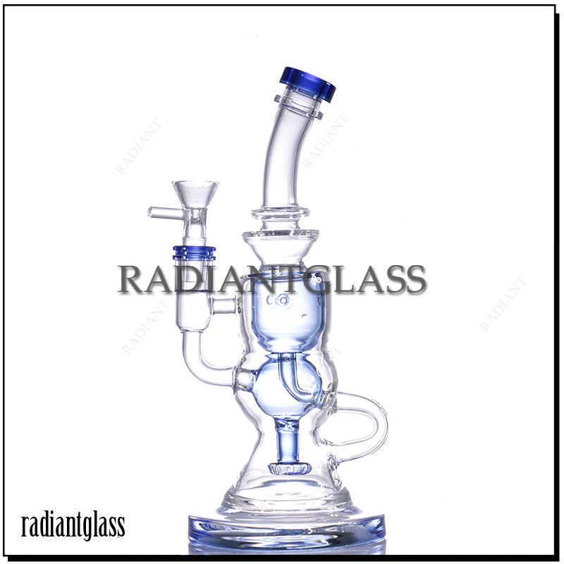 

Hookahs Recycler Thick Glass Bong showerhead Showerhead percolator for smoking mini bongs handmade wholesale china