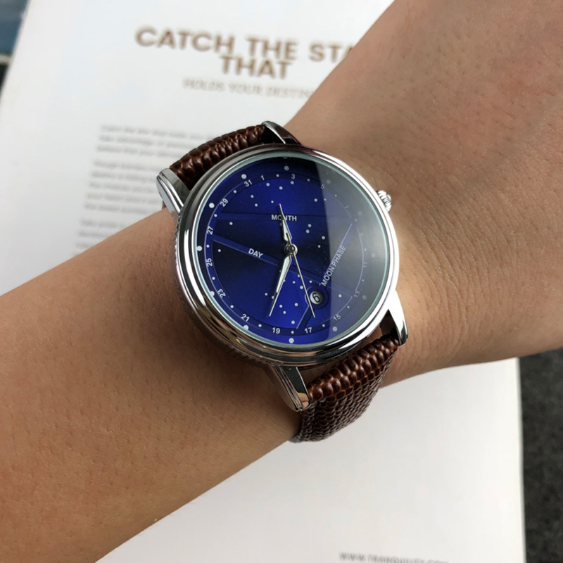 

2022 Men's luxury Quartz Watch Business fashion refined Multi-function Waterproof Calendar Watch Belt Watches, U0005