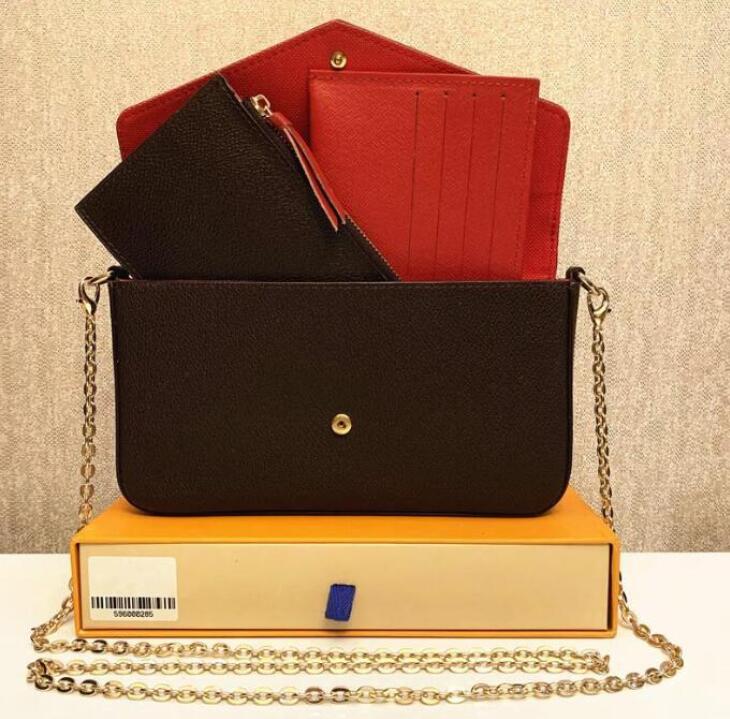

Lady Clutch Crossbody Felicie Pochette M61276 Shoulder Bags Handbag Designer Bag Wallets 3pcs Women Flap Pouch High end quality, Pay for freight difference price