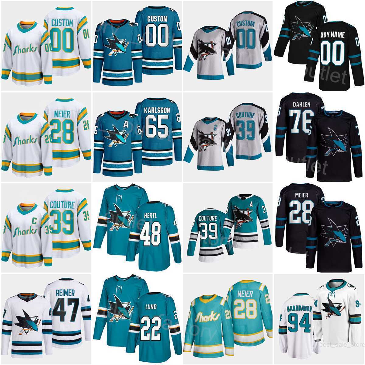 

San Jose Hockey Sharks 65 Erik Karlsson Jersey 28 Timo Meier 39 Logan Couture 48 Tomas Hertl 94 Alexander Barabanov 76 Jonathan Dahlen 22 Cameron Lund Man Woman Youth, Green