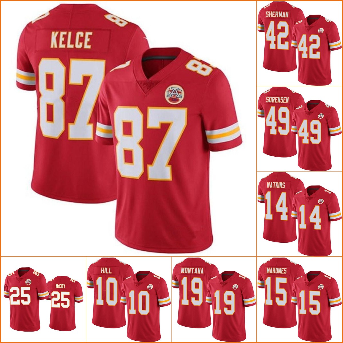 

Jersey Wholesale Custom Kansas''City''Chiefs''MEN youth Women new Red Limited, 16