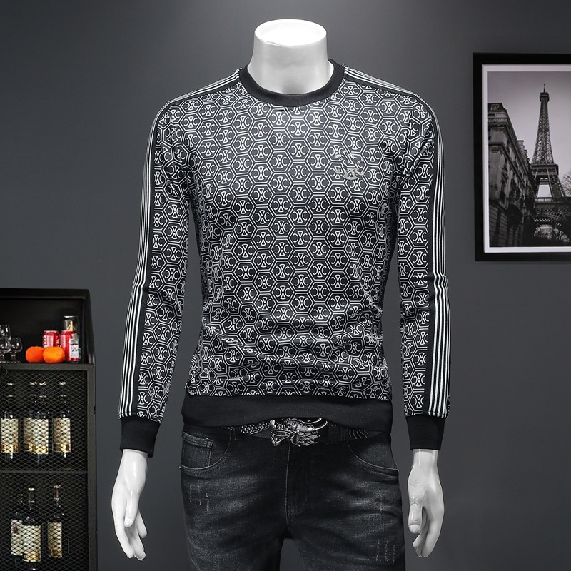 

Paris Fashion Men's Top Designer Sweater Embroidery Print Solid Big Love Round Neck Long Sleeve T-shirt Men's and Women's Warm Hoodies Asian size S-5XL, Extra amount