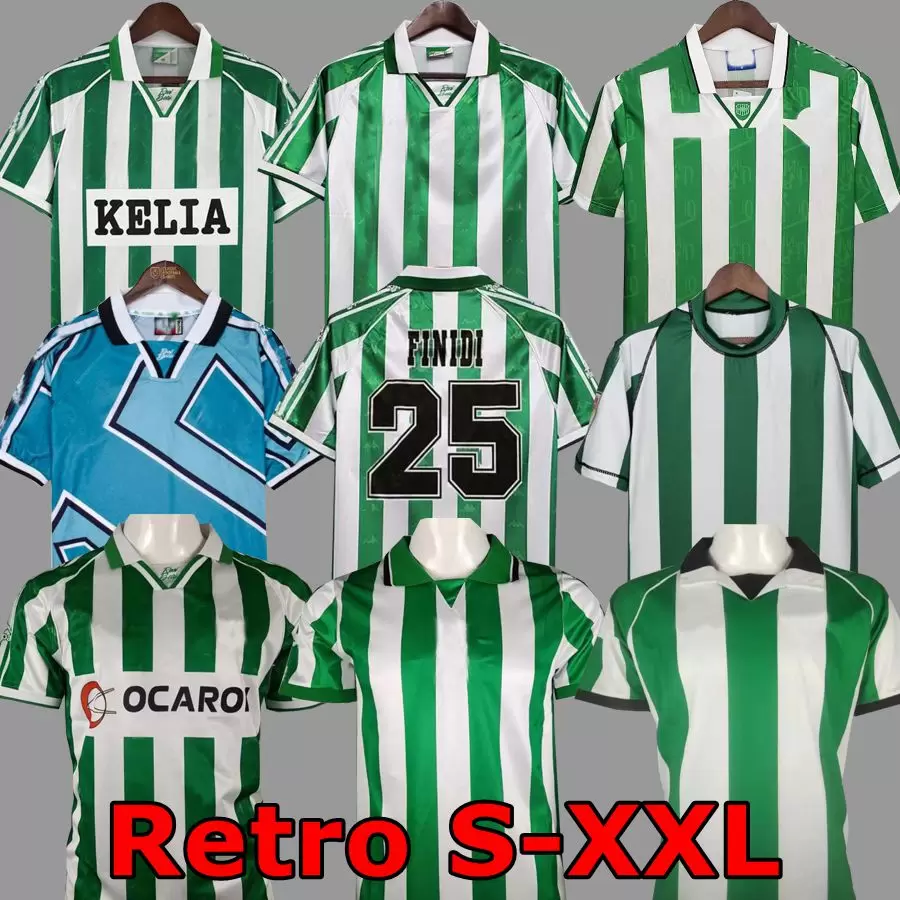 

1976 1977 1993 1994 1995 1996 1997 1998 2002 2003 2004 soccer Jerseys Retro REAL 76 77 94 95 96 97 98 02 03 04 classic vintage football shirt ALFONSO BETIS JOAQUIN DENILSON, 93/94 home jersey
