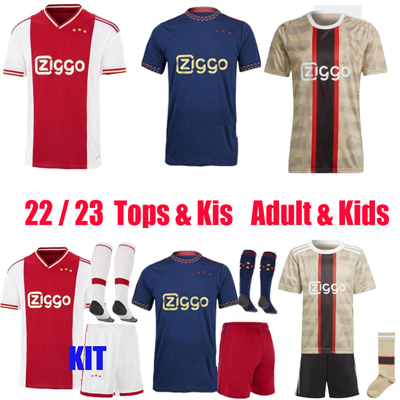 

2022 2023 BERGWIJN BASSEY TADIC soccer jersey football shirt BERGHUIS AJaxs CRUYFF HALLER BLIND KLAASSEN CRUYFF 22 23 Home Away and Third men Adult kids Kit, Third with patch