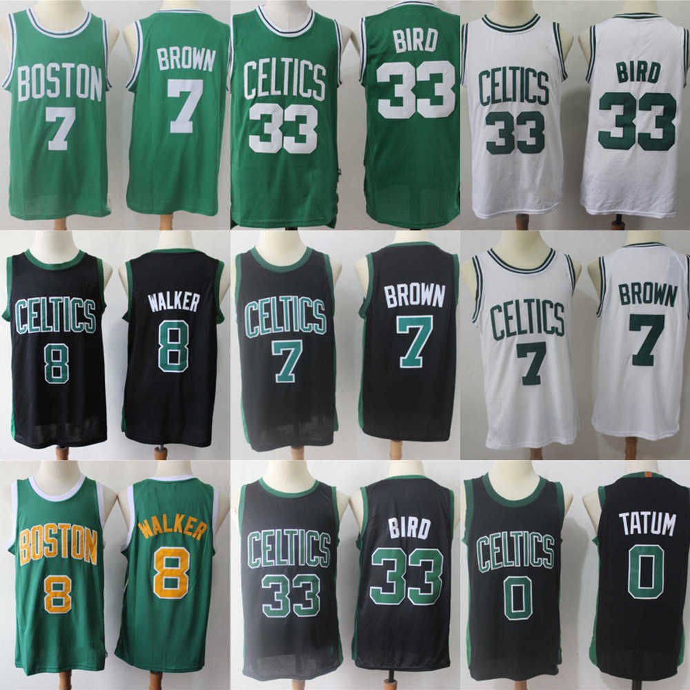 

Basketball Jerseys Men Boston''Throwback''Celtics''Jersey Larry 33 Bird Jayson 0 Tatum Jaylen 8 Kemba Walker 7 Brown Basketball Shorts Basketball Jersey green black, Color