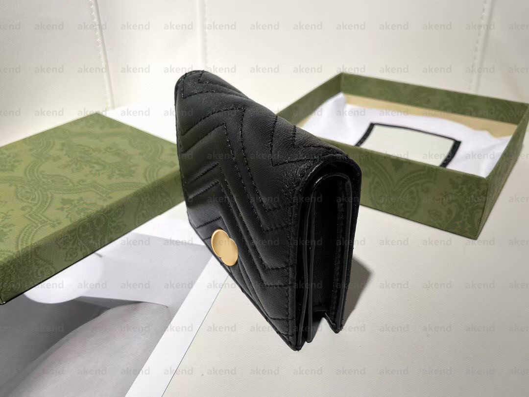 

5Aquality Genuine leather New Luxury designer card holders Wallets men fashion small Coin purses holder With box Women Key Wallet handbags