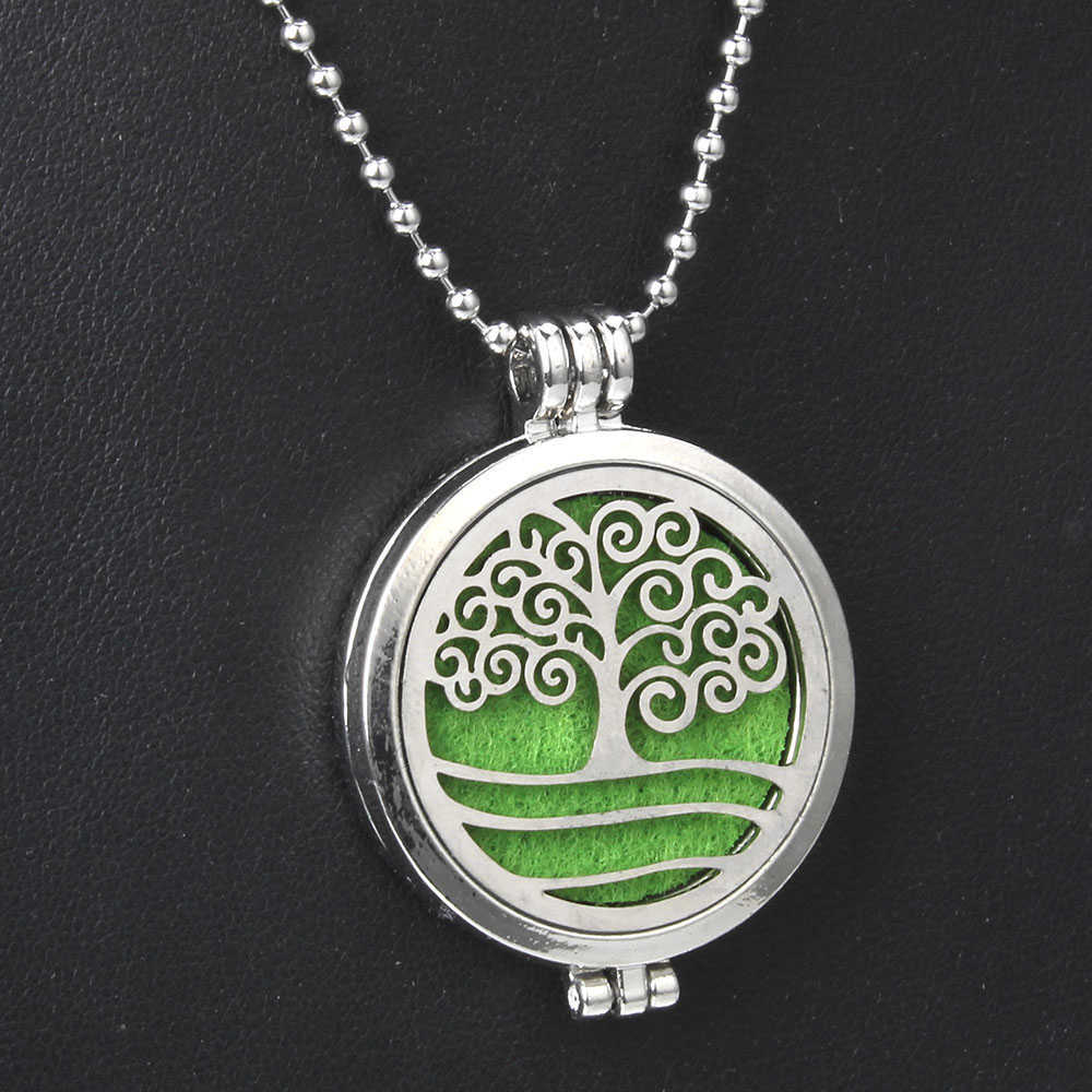 

New Aromatherapy incense Jewelry Essential Oil Diffuser Necklace Love Tree Life Open Perfume Lockets Pendants Aroma Diffuser air purifier Best quality