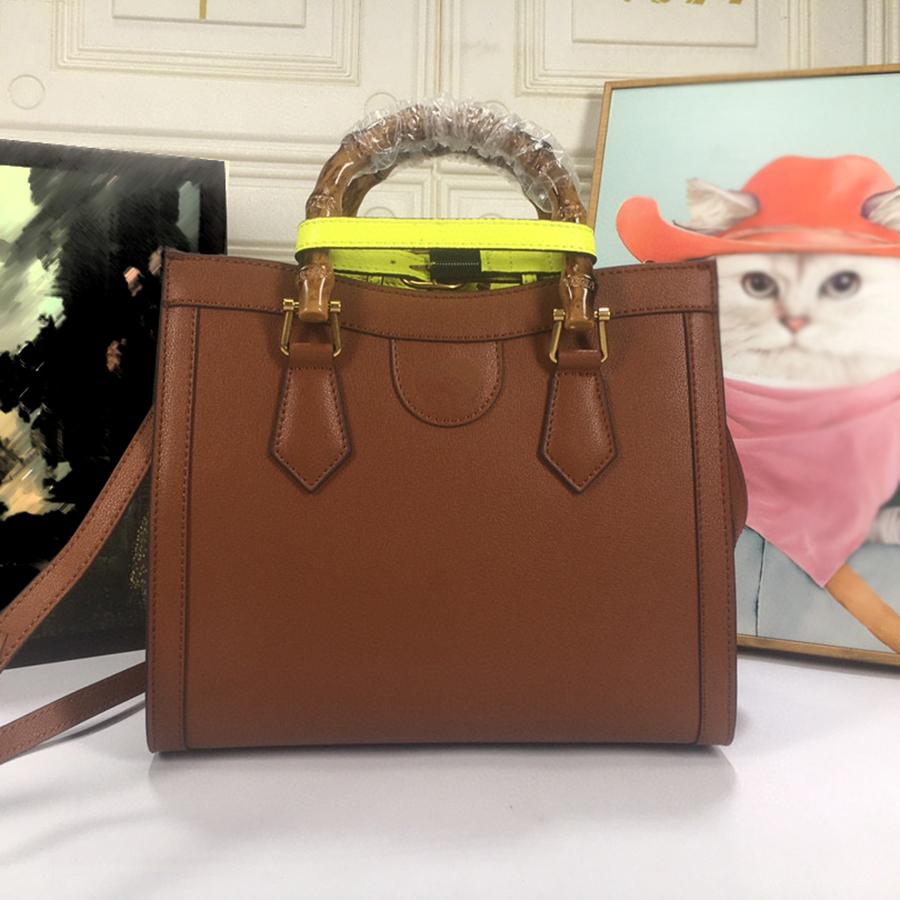 

3A quality Designer Crossbody Bag Arrival womens Shoulder Diana Bamboo TOTE Handbags Woman Luxurys Bags Genuine totes Leather purses Vintage Business envelope, New yellow