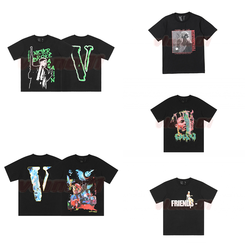 

Vlone Mens Designer T Shirt Summer Couples Unisex V Pattern Print Short Sleeve Fashionable Youth Hip Hop Tees Size S-XL, Extra shipping