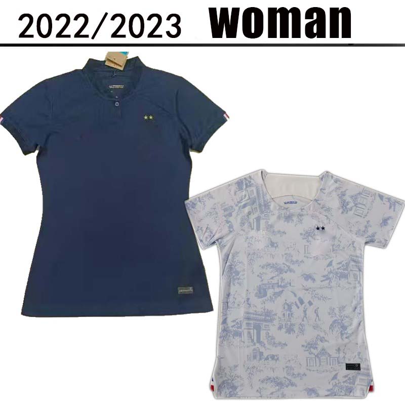 

22 23 BENZEMA MBAPPE GRIEZMANN soccer jersey French KANTE POGBA ZIDANE GIROUD MATUIDI Kimpembe VARANE PAVARO equipement Maillot de football shirt woman