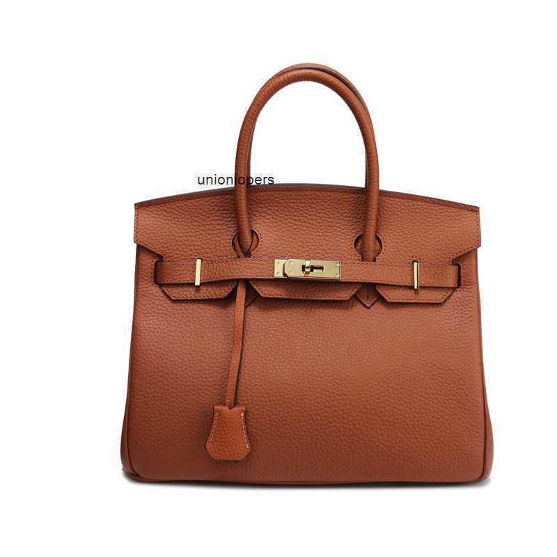 

Designers Handbags Herms Birkins Designer 2023 New 40# Litchi Striped Cow Leather Bag Large Capacity Womens Fashion X2rh Ayw, 40 black