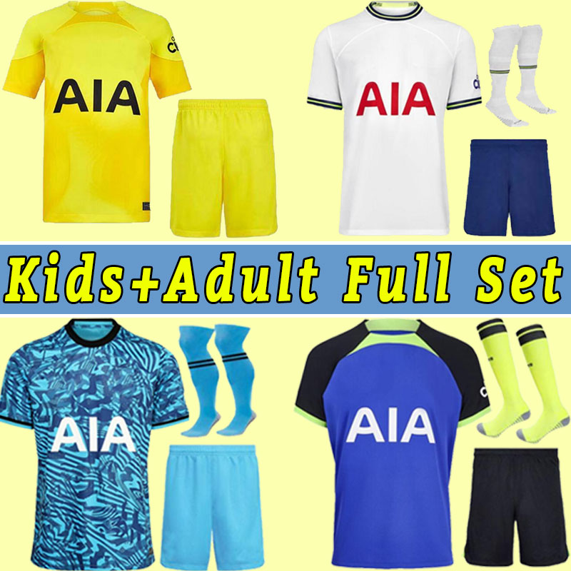 

Full Set KULUSEVSKI KANE SON Soccer Jersey 22 23 RICHARLISON HOJBJERG SPENCE PERISIC DIER 2022 2023 LUCAS TOTTENHAM ROMERO Football shirt SPURS goalkeeper kids Men