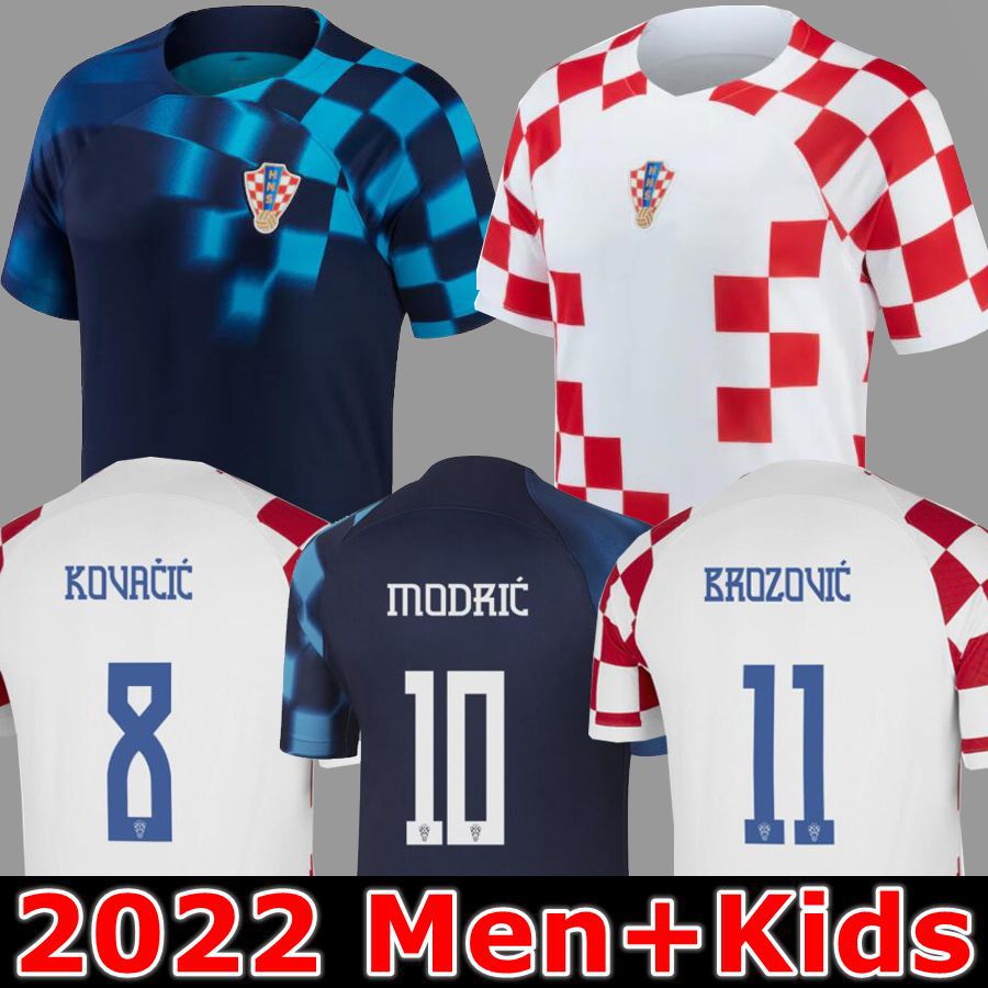 2022 Croatie Modric Soccer Jerseys Team National Mandzukic Perisic Kalinic 22 23 Croazia Football Shirt Kovacic Rakitic Kramaric Men Kids Kit Kit