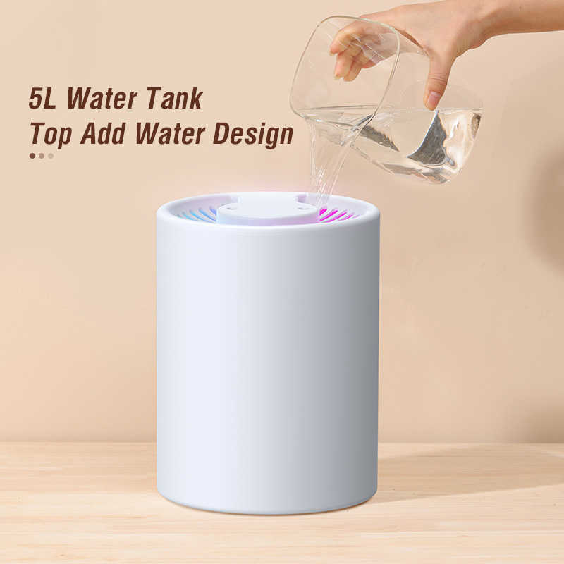 

BST 5L Ultrasonic Air Humidifier Electric Essential Oil Diffuser Dual Spray Aroma