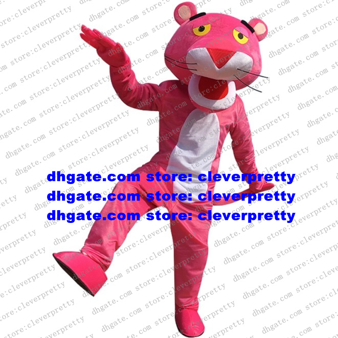 

Pink Panther Leopard Mascot Costume Adult Cartoon Character Outfit Suit New Product Introduction Opening Reception CX4014, As in photos