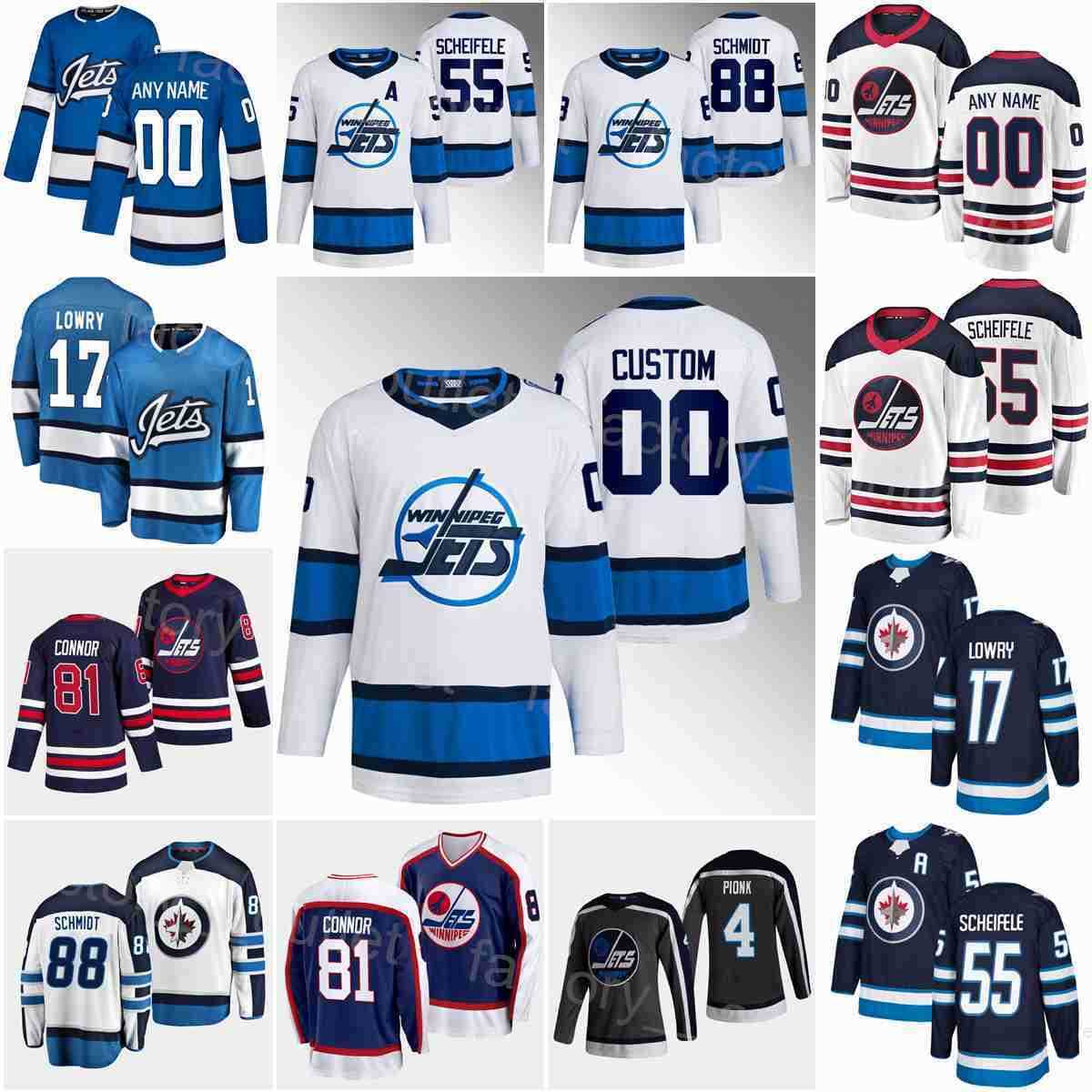 

Winnipeg Hockey Jets 81 Kyle Connor Jersey 17 Adam Lowry Pierre-Luc Dubois Evgeny Svechnikov Rutger McGroarty Mark Scheifele Nate Schmidt Neal Pionk Man Kids Woman, Navy blue