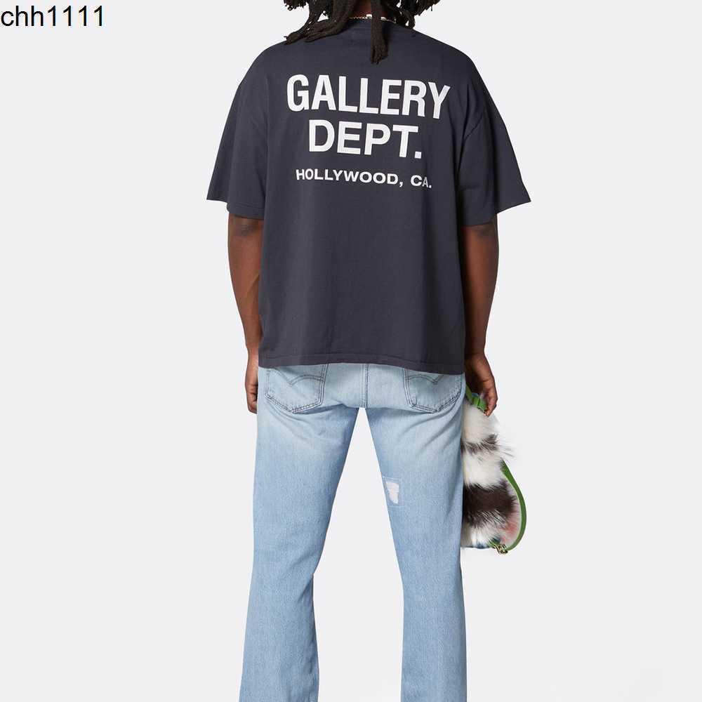 

High Street Galleryes dept basic letter print men' loose round neck short sleeve women' T-shirt, Mi xing