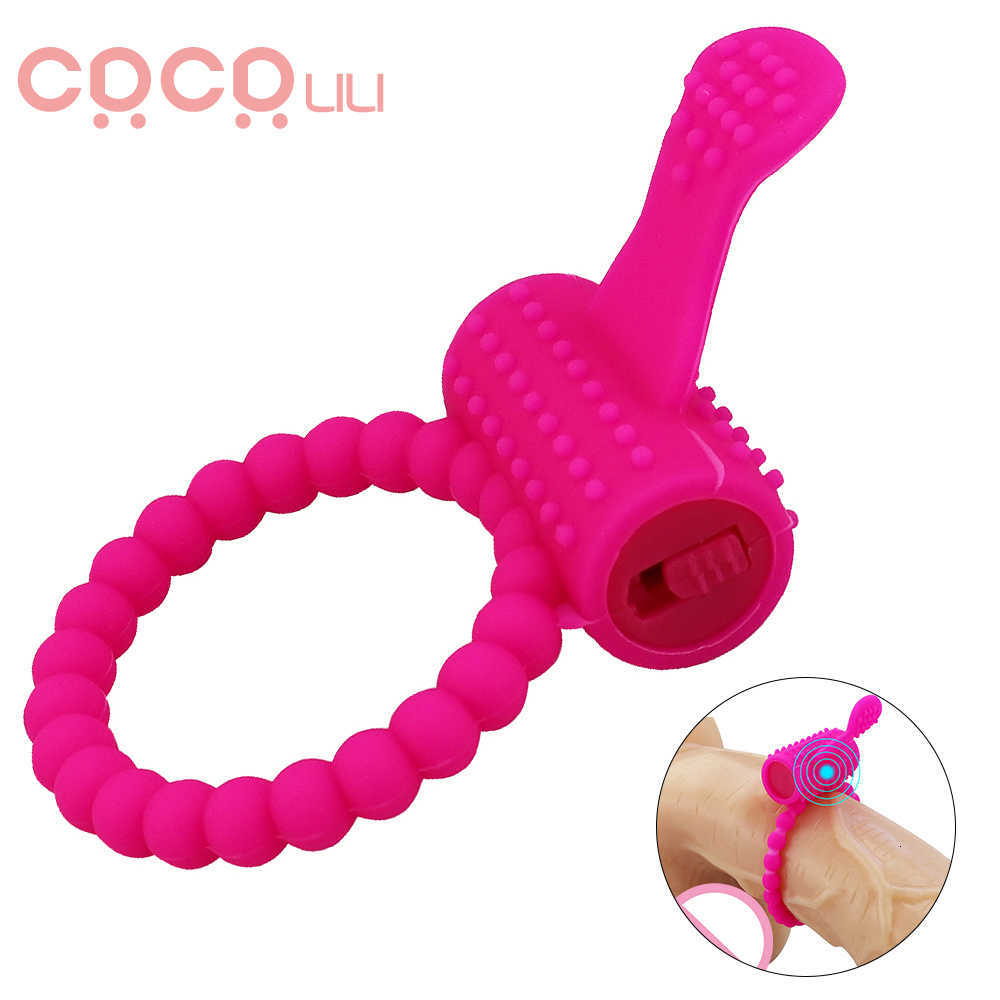 Massager cockrings Silicone Vibrating Cock Ring Penis Rings Male Time Delay Ejaculation Sex Toys for Men Adult Erotic Products Built-in Battery-image-838409488