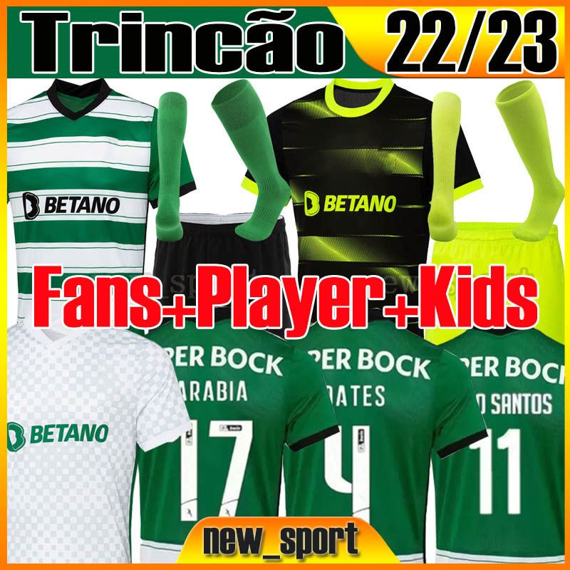 

22 23 Trincao Sporting CP Lisboa soccer jerseys Lisbon Special Jovane Sarabia Vietto 2022 2023 sporting Clube de football shirt men kids Xtv, 22 23 home patches