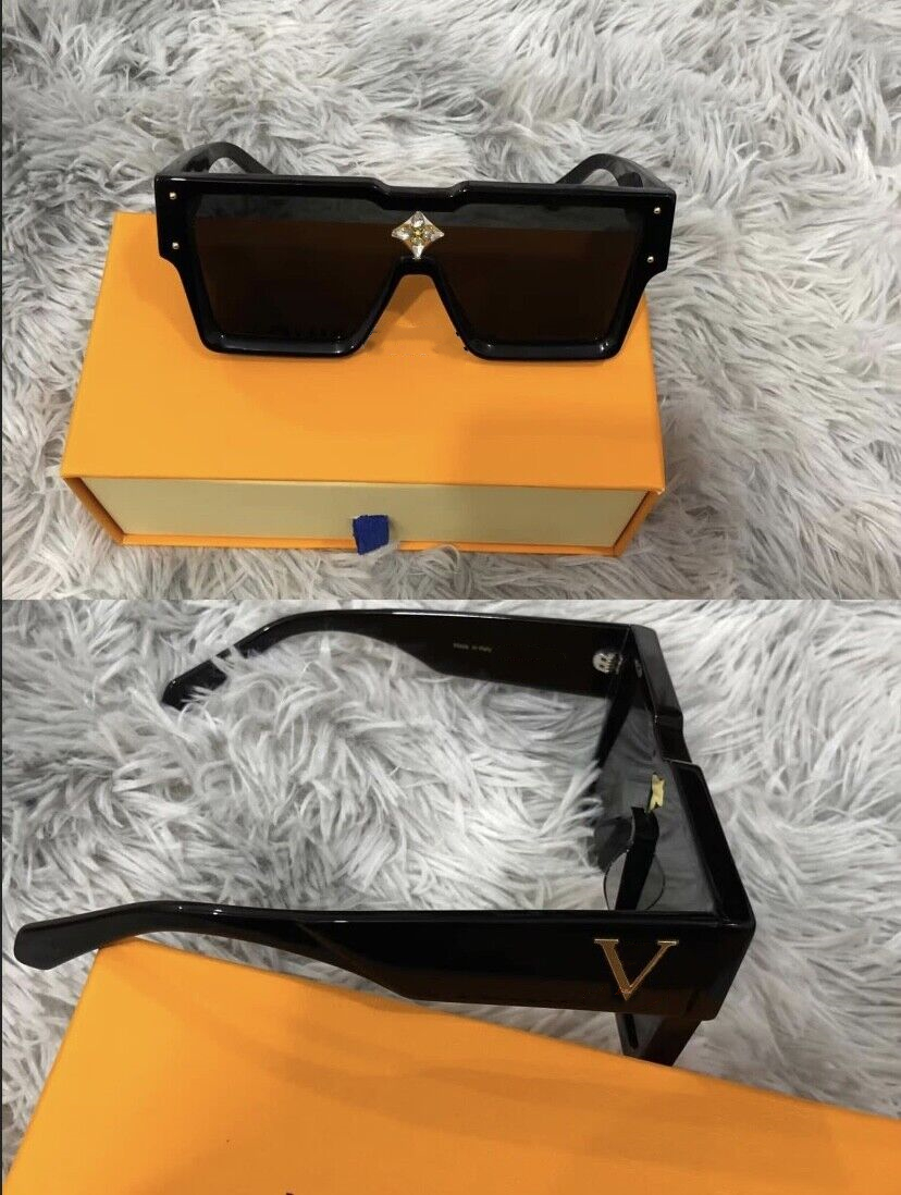 

Luxury Cyclone Sunglasses Black Crystals Designer Womens Fashion Large Frame Square mens Oversized Glasses millionaire sunglasses Vintage eyeglass