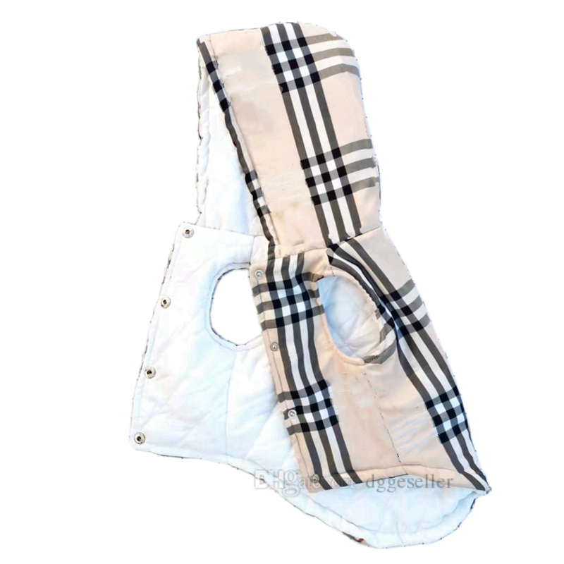 

Designer Dogs Clothes Winter Dog Apparel Windproof Waterproof Puppy Coat Hoodie Cotton Lined Warm Pets Jacket Cold Weather Pet Clothing Vest for Small Medium Dog 412, White