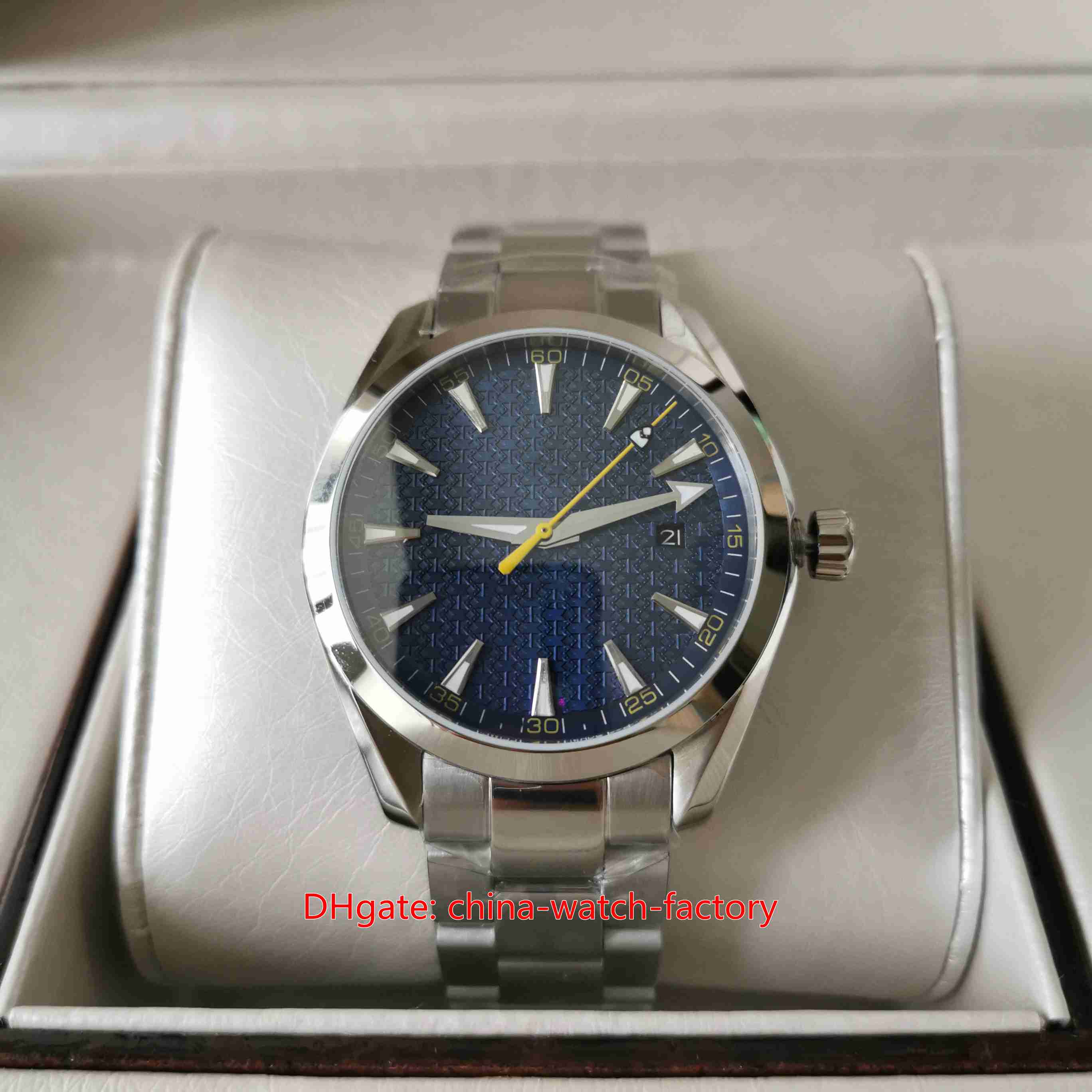 

Hot Items Mens Watch Fashion 41.5mm Aqua Terra 150M James Bond 007 Sapphire Glass Watches Stainless Steel CAL.8500 Movement Mechanical Automatic Men's Wristwatches, No box papers