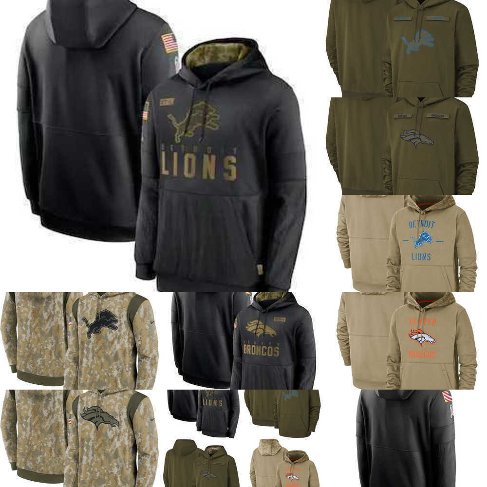 

jersey Detroit''Denver''Lions''Broncos''Men's women youth Camo Football Hoodie Wear 2021 Salute To Service Therma Performance Pullover, Color