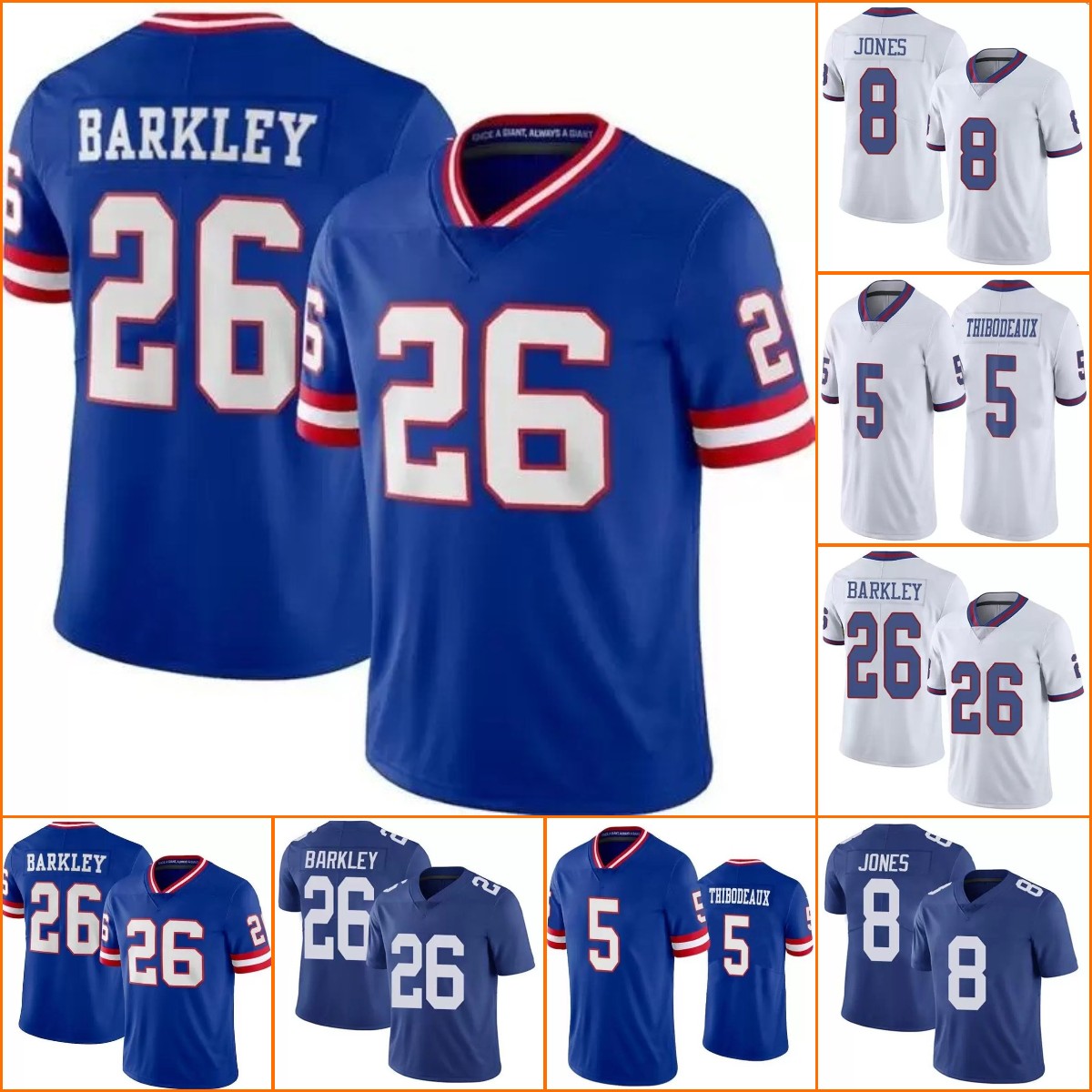 

Jersey Custom New 5 Kayvon Thibodeaux 26 Saquon Barkley 19 Kenny Golladay 89 Kadarius Toney Football 8 Daniel Jones Lawrence Taylo York''Giants'', Men jersey4